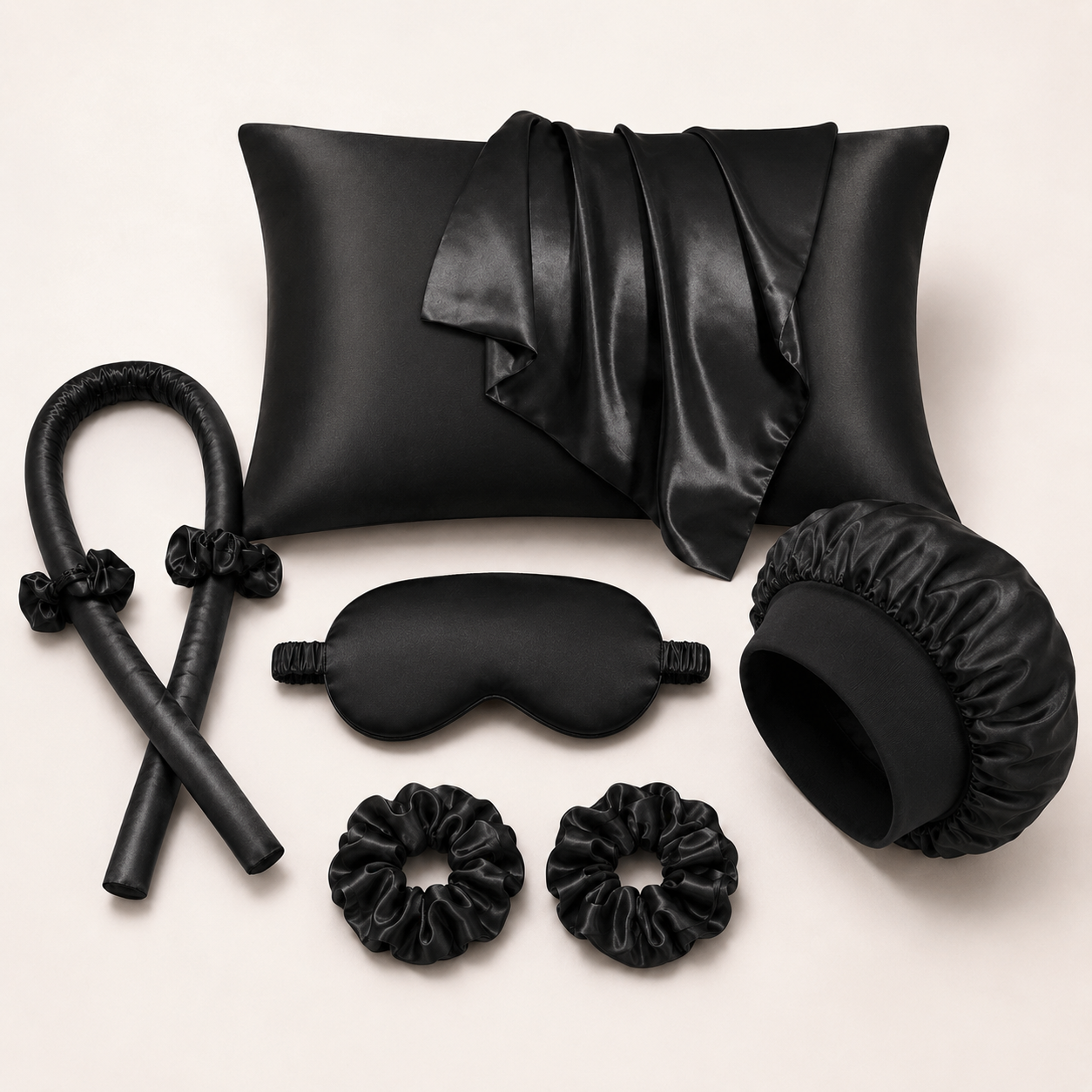 Set Selené · Rizos sin Calor + Satén Sedoso (6 piezas)