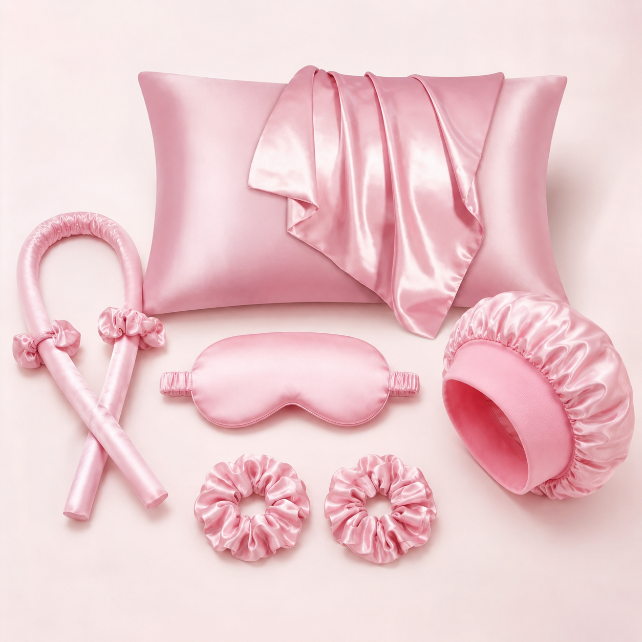 Set Selené · Rizos sin Calor + Satén Sedoso (6 piezas)
